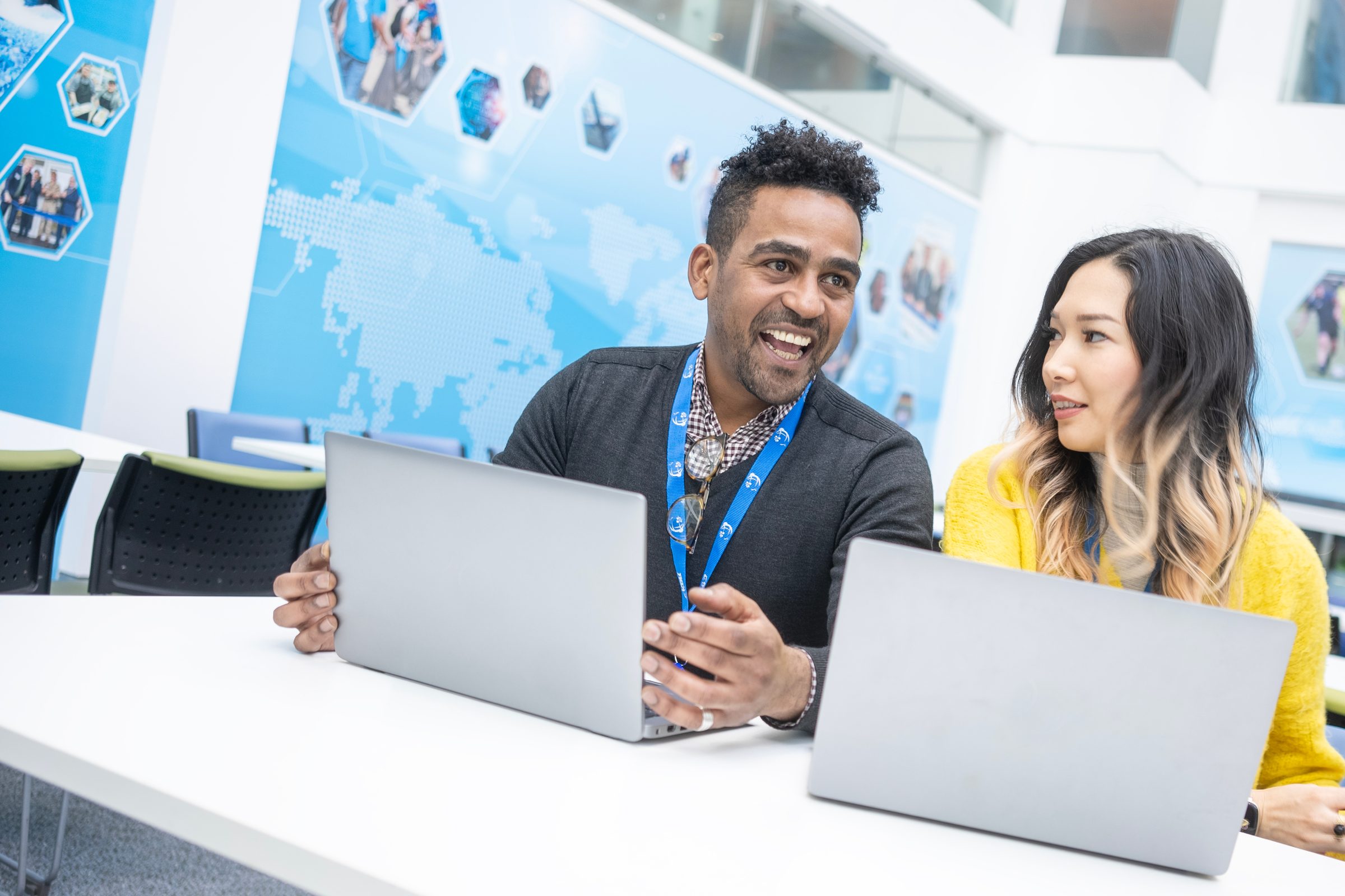 KBR colleagues collaborating at a KBR office