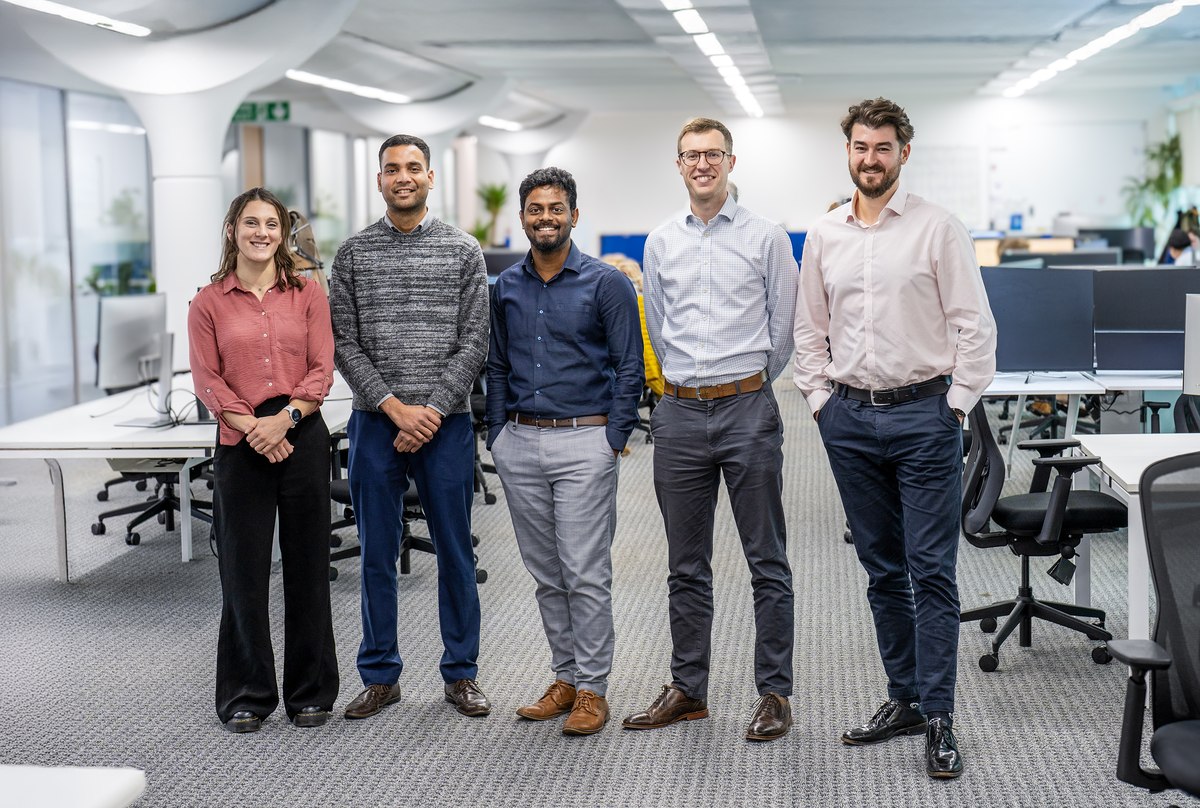 KBR colleagues in a UK office